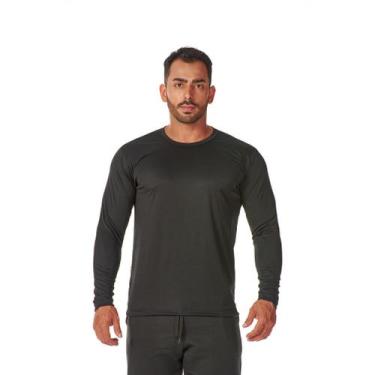 Imagem de Blusa Manga Longa Dry Fit Masculino Manga Longa Camiseta Esportiva Aca