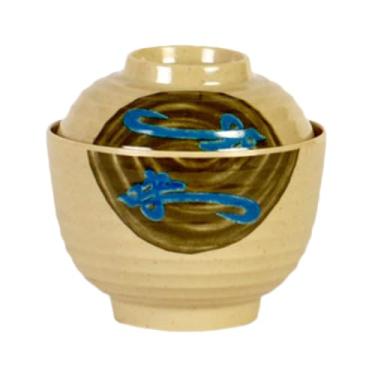 Imagem de FSE Tigela de missô 3502J, 255 g, 10 cm, com tampa, resistente à quebra, pode ser lavada na lava-louças, sem BPA, melamina, Wei, NSF, pacote com 12