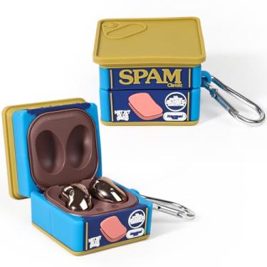 Imagem de XMBYGY Capa para Galaxy Buds FE (2023) / Buds2 Pro (2022) / Buds 2(2021) / Buds Pro (2021) / Buds Live (2020), capa protetora de silicone com mosquetão para meninos e meninas (SPAM)