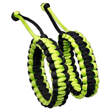 Imagem de XHUUU 2 peças pulseiras de corda trançada de sobrevivência ao ar livre para homens mulheres combinando à distância amizade unissex ajustável, Metal, sem pedra