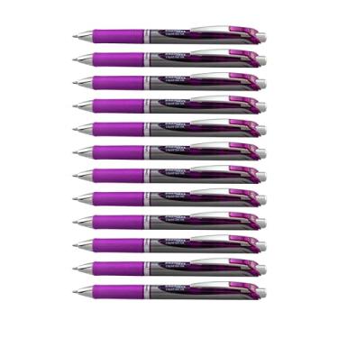 Imagem de Caneta de gel líquido retrátil Pentel EnerGel RTX, linha média de 0,7 mm, Embalagem de 12, Violeta, 1.0mm