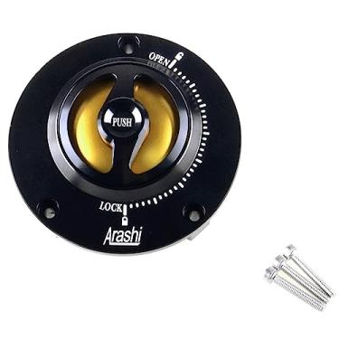 Imagem de Tampas de tanque de combustível de motocicleta para HONDA CBR1000RR CB650R.F CB650R.F CB500R CB500X CB300R CBR300R CBR250R MSX125SF (preto + ouro)