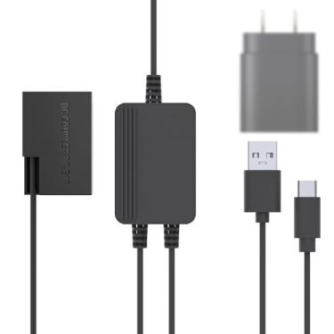 Imagem de QUZOC Acoplador Dc Usb C/A 2 Em 1 Dr-E18, Cabo De Substituição, Adaptador Energia Ca Ack-E18, Bateria Fictícia Lp-E17 Compatível Com Canon Eos R50 R100 R8 R10 Rp 77D 800D Rebel T7I T6I, M3 M5 M6, Câ
