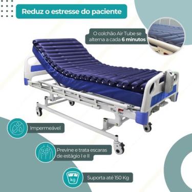 Imagem de Colchão Inflável Pneumático 220V Ortopédico Anti Escaras nivel I e II 