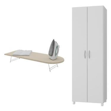 Imagem de Conjunto Armário Multiuso Lavanderia com Tábua de Passar 2 Portas Multimóveis MX5064