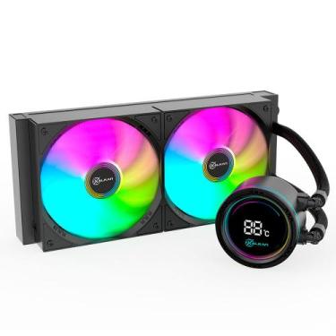 Imagem de Water cooler kalkan alpha 240mm argb tela digital amd/intel preto klk0