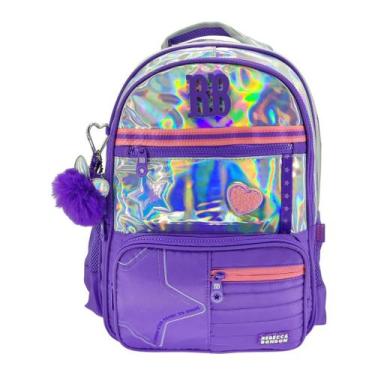 Imagem de Mochila Holográfica Rebecca Bonbon "17" Polegadas 27017, Roxo, Único