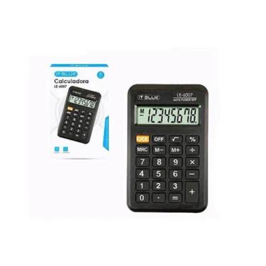 Imagem de Mini Calculadora 8 Dígitos Escritório LE-6007 It Blue - ITBLUE