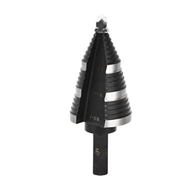 Imagem de Broca escalonada, broca de flauta reta, remoção rápida de cavacos com haste hexagonal de 3/8 pol. Para placas de metal e madeira de 0,2 pol.