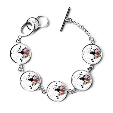 Imagem de DIYthinker Aquarela com pingente de flor e peônia de plantas, pingente, joia