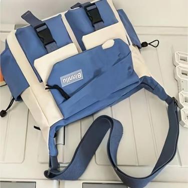 Imagem de Bolsa de Mensageiro Estilo Japonês Grande Capacidade Saco Casual Lona 