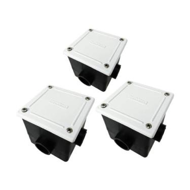 Imagem de Kit 3 Caixa de Passagem LED Piscina Tampa ABS - Sodramar