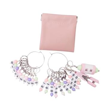 Imagem de UGPLM Marcador de ponto de tricô, marcador de crochê, artesanato faça você mesmo, leve, com ferramenta de costura de balcão para crochê, suprimentos para, Prata