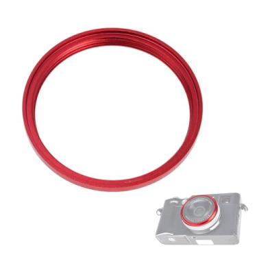 Imagem de Anel decorativo de metal para câmera digital Fuji X100/V/VI/F/T/S Micro SLR, anel adaptador de filtro de lente para acessórios de câmera Fujifilm X100/V/VI/F/T/S SLR (vermelho)