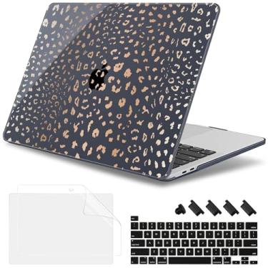 Imagem de May Chen Para MacBook Pro de 16 polegadas A2141 versão 2020 2019, protetor de tela e capa de teclado de plástico macio para MacBook Pro 16 polegadas com Touch Bar e Touch ID - estampa leopardo