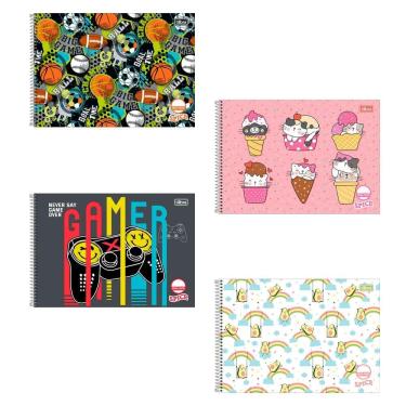 Imagem de Caderno espiral capa dura meia pauta com 40fls Spice Tilibra