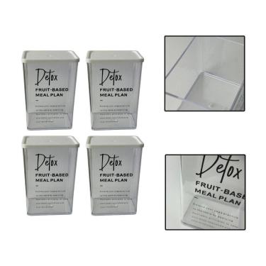 Imagem de Kit 4 Potes Herméticos Organizadores Alimentos Sabão 810Ml