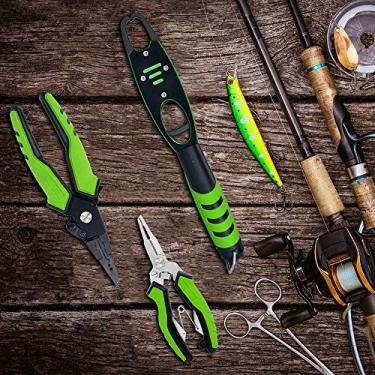 Imagem de Alicate de pesca de aço inoxidável profissional equipamento de pesca removedor de gancho cortador de linha com cordão e bolsa de transporte para pescadores entusiastas da pesca ao