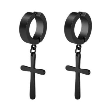 Imagem de Brincos De Clipe Com Pingente De Cruz Da Moda, Não Perfurantes, Para H