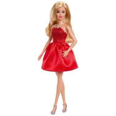 Imagem de Barbie Mattel 80º Aniversário Boneca RubyRed Loira com Vestido Vermelho e Acessórios Prateados 2025