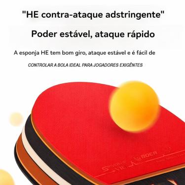 Imagem de Kit Tênis Mesa Boer 4.0 Series Carbon 1 Raq 4 Estrelas-Unissex