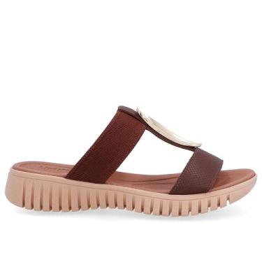 Imagem de Tamanco usaflex couro casual ref ud11003 feminino, Marrom, 37