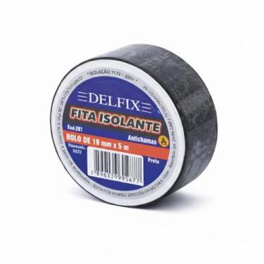 Imagem de DELFIX Fita Isolante Antichamas Preta 19mm x 05m Preta