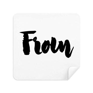 Imagem de Da elegante citação de pano de limpeza manuscrito limpador de tela tecido de camurça 2 peças