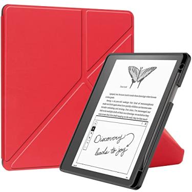 Imagem de Kepuch Custer Capas para Kindle Scribe 2024 2022 / Redesigned Display 10.2",Couro-PU Bolsas Estojos - Vermelho