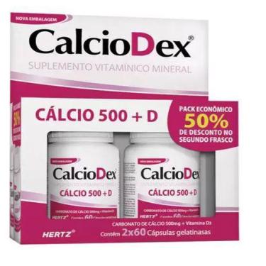 Imagem de Kit Calciodex Cálcio +Vitamina D3 (120 Cápsulas) - Hertz