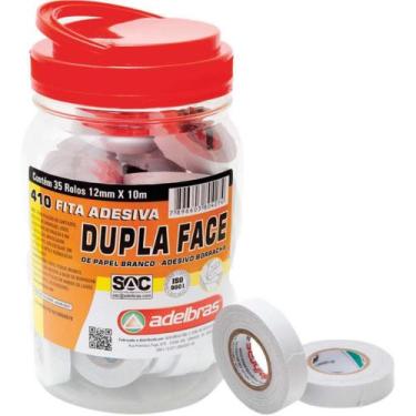 Imagem de Fita Dupla Face de Papel 410 12MM X 10M - Pote com 35 Unidades - Adelb
