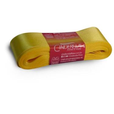 Imagem de Fita de Cetim 38MM 10M Amarelo Canário - Fitas Cinderela