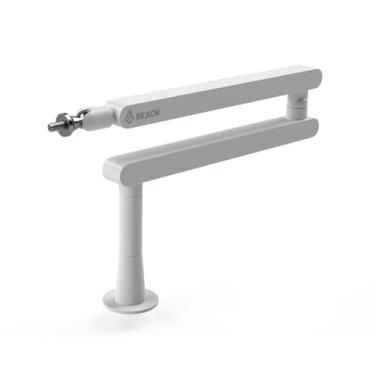 Imagem de BEACN Mic Stand - Studio-Quality Low Profile Adjustable Microphone Arm with 360° Rotation, Cable Management, Easy Clamp, Universal Fit For Streaming, Podcasting, Gaming (White)