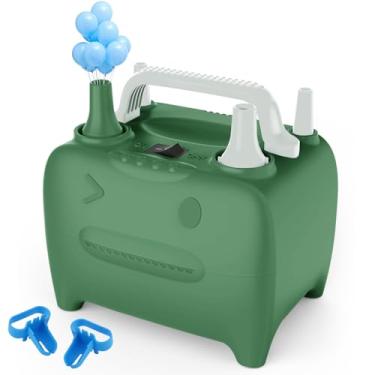 Imagem de OWill Bomba elétrica de balão, bomba de ar elétrica, inflador de balão, bomba de ar elétrica de 600 W para decoração de festa, verde