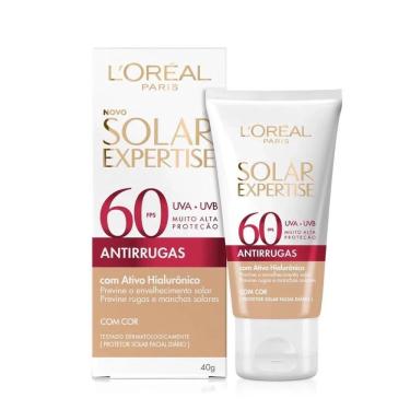 Imagem de Protetor Solar Facial Com Cor L'oréal Expertise Antirrugas Fps 60 40g