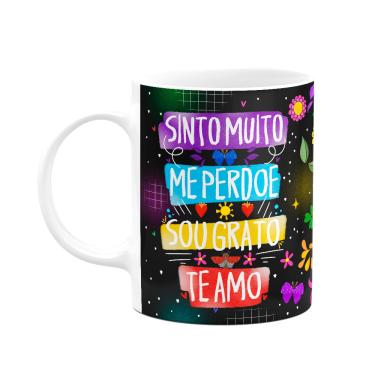 Imagem de Caneca Proteção - Sinto muito - Sou grato - Te amo - B-dark