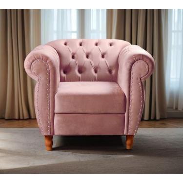 Imagem de Sofá Nobreza Poltrona Chesterfield Vintage Retrô Clássico - Bella Deco