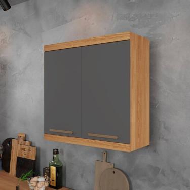 Imagem de Armário Aéreo para Cozinha 2 Portas Gold Cinamomo/Grafite