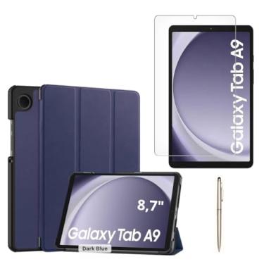 Imagem de Capa Flip Comp Tab Galaxy A9 X110 X115 8.7 + Película Vidro (Azul)