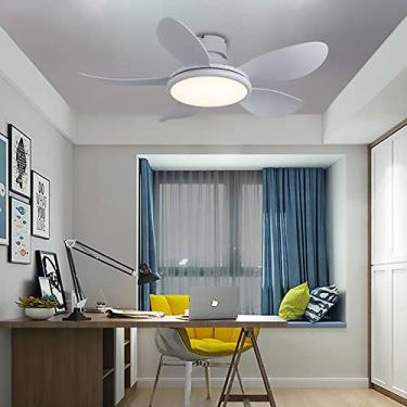 Imagem de Ventilador de teto de 36 "com luz e controle remoto Ventiladores de teto reversíveis com motor DC regulável de 6 velocidades com lâmpadas 36W LED moderno ventilador silencioso luz de teto pa