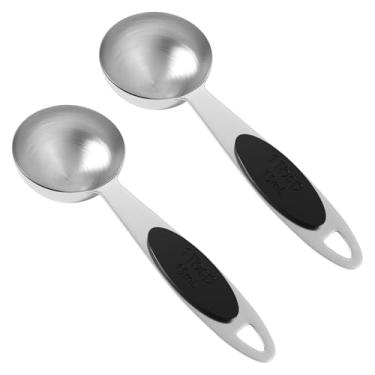 Imagem de LEIFENY 2 peças, 1 colher de sopa (3 colheres de chá, 15 ml, 15 ml) colher de medição magnética única, colher de medida individual de aço inoxidável apenas para assar e cozinhar, utensílios essenciais
