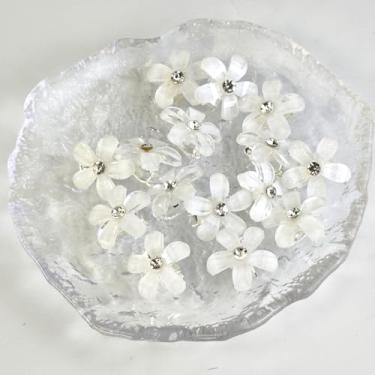 Imagem de 15 peças de mini grampos de cabelo de flores com strass cintilante presilhas de cabelo de casamento acessórios de cabelo para mulheres