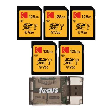 Imagem de Cartão de memória Kodak SDXC 128GB UHS-I U3 V30 Ultra com leitor