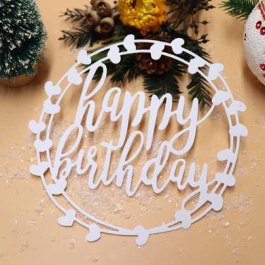 Imagem de Matriz de corte metálica Feemkota Happy Birthday para scrapbooking