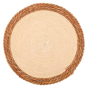 Imagem de Mimo Style Lugar Americano Linha Fame, Feito de Tecido Juta na Cor OffWhite, Com Borda Cor Bege. Capaz de Deixar o Ambiente Mais Aconchegante e Elegante. Material Resistente e Durável