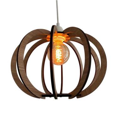 Imagem de Luminária Lustre Pendente Madeira Sala Quarto Cozinha Balcão NY Dia Ca