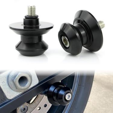 Imagem de Xitomer 1 par M10 X1.25 bobinas deslizantes de braço de motocicleta CNC suporte parafuso para Kawasaki ZX-6R/10R/Z1000/Z750/ZX-9R/ZX-12R, Ninja250/EX250/300R, para YAMAHA YZF 750/1000, FZR 1000/600 (preto)