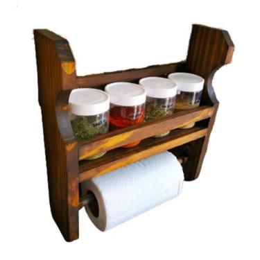 Imagem de / Art & Lar / Porta Tempero Porta Papel Toalha - Art & Lar Artesanatos