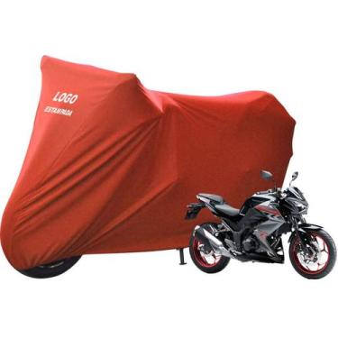 Imagem de Capa Tecido Para Moto Kawasaki Z 300 Com Elasticidade - Mz, Vermelha