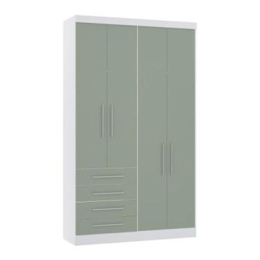 Imagem de Guarda Roupa Dormitório Modulado Alpes 4 Portas 4 Gavetas  - Módulo Lu